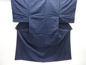 縞織出し手織り真綿紬男物着物（長身サイズ）